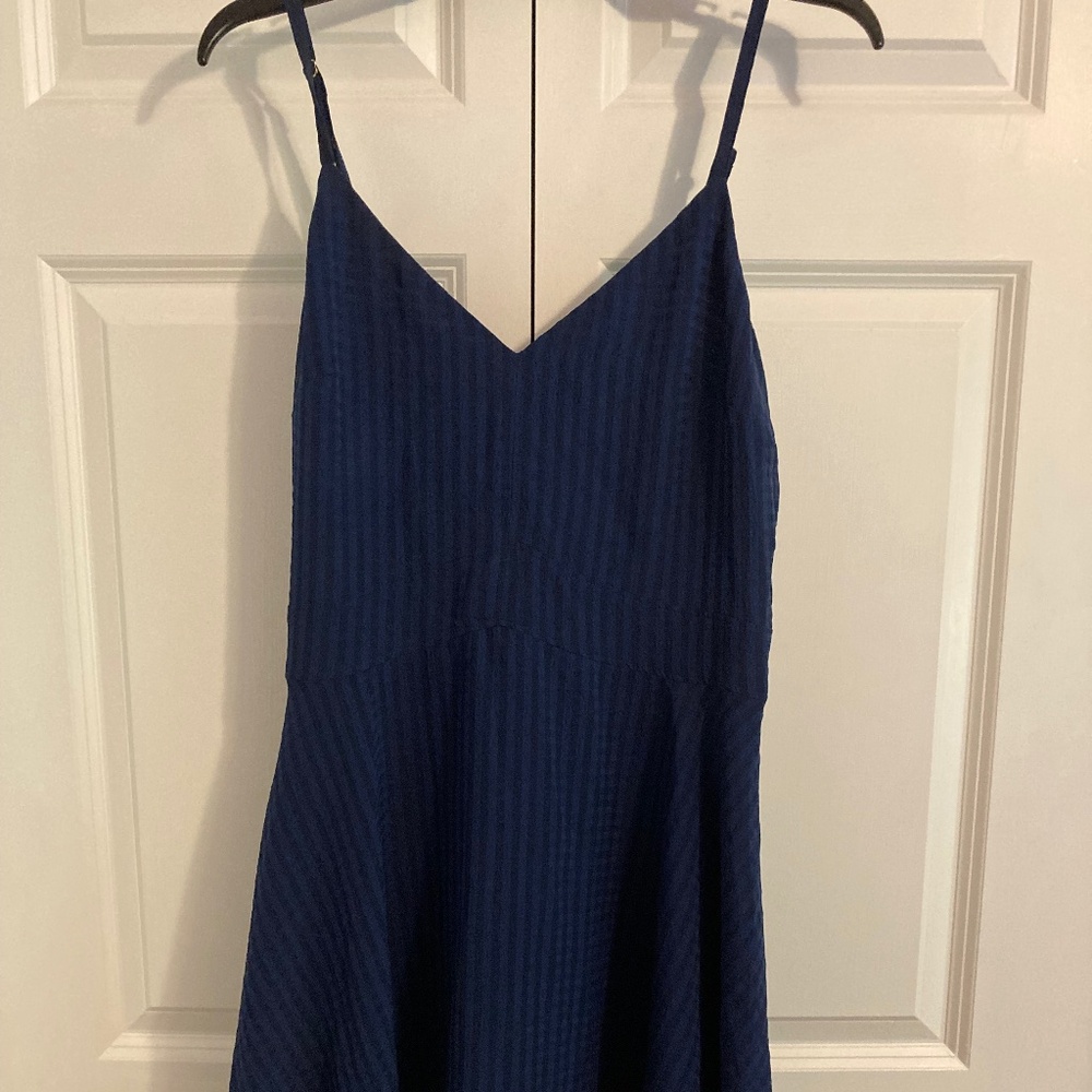 Sleeveless navy sundress